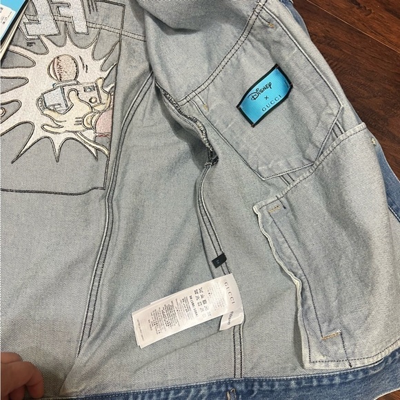 GUCCI X DISNEY DONALD DUCK embroidered denim Jacket NWT 56 or 3X - Picture 8 of 14